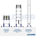 Teleskopstige 3,20 meter - ALDORR Home