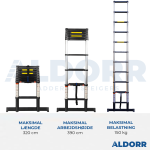 Teleskopstige 3,20 meter - ALDORR Professional