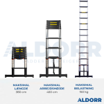 Teleskopstige 3,80 meter - ALDORR Professional