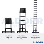 Teleskopstige 4,40 meter - ALDORR Professional