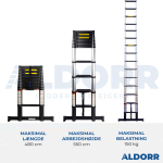 Teleskopstige 4,80 meter - ALDORR Professional