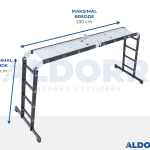 4x4 ALDORR Professional - Foldestige med platform - 4,70 Meter