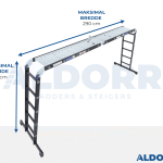 4x5 ALDORR Professional - Foldestige med platform - 5,70 Meter