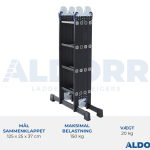 4x4 ALDORR Professional - Foldestige med platform - 4,70 Meter