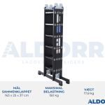 4x6 ALDORR Professional - Foldestige uden platform - 6,20 Meter