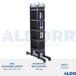 4x5 ALDORR Professional - Foldestige med platform - 5,70 Meter