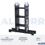 4x3 ALDORR Professional - Foldestige med platform - 3,50 Meter