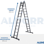 4x6 ALDORR Professional - Foldestige uden platform - 6,20 Meter