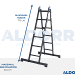 4x3 ALDORR Professional - Foldestige med platform - 3,50 Meter