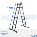 4x4 ALDORR Professional - Foldestige med platform - 4,70 Meter