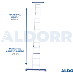 4x4  ALDORR Home - Foldestige med platform - 4,60 Meter