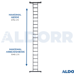 4x5 ALDORR Professional - Foldestige med platform - 5,70 Meter