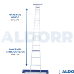 4x5  ALDORR Home - Foldestige med platform - 5,70 Meter