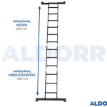 4x3 ALDORR Professional - Foldestige med platform - 3,50 Meter