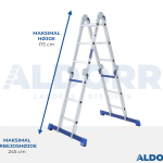 4x3 ALDORR Home - Foldestige med platform - 3,50 Meter