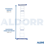 4x3 ALDORR Home - Foldestige med platform - 3,50 Meter