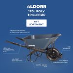 ALDORR Trillebør - 170 Liter - Poly - 1 Luftdæk
