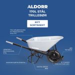 ALDORR Trillebør - 170 Liter - Stål - 1 Luftdæk