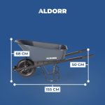 ALDORR Trillebør - 170 Liter - Poly - 2 Punkterfri dæk