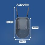 ALDORR Trillebør - 170 Liter - Poly - 2 Punkterfri dæk